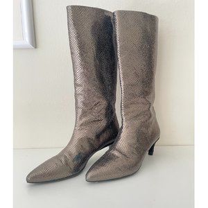 FABI KNEE HIGH METALLIC BOOTS - GREAT CONDITION - SIZE 39